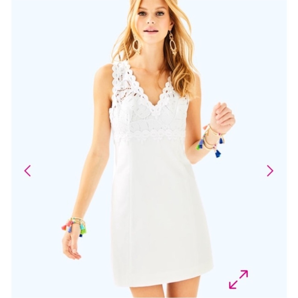 Lilly Pulitzer Sandi Shift Dress White Lace Bridal Graduation